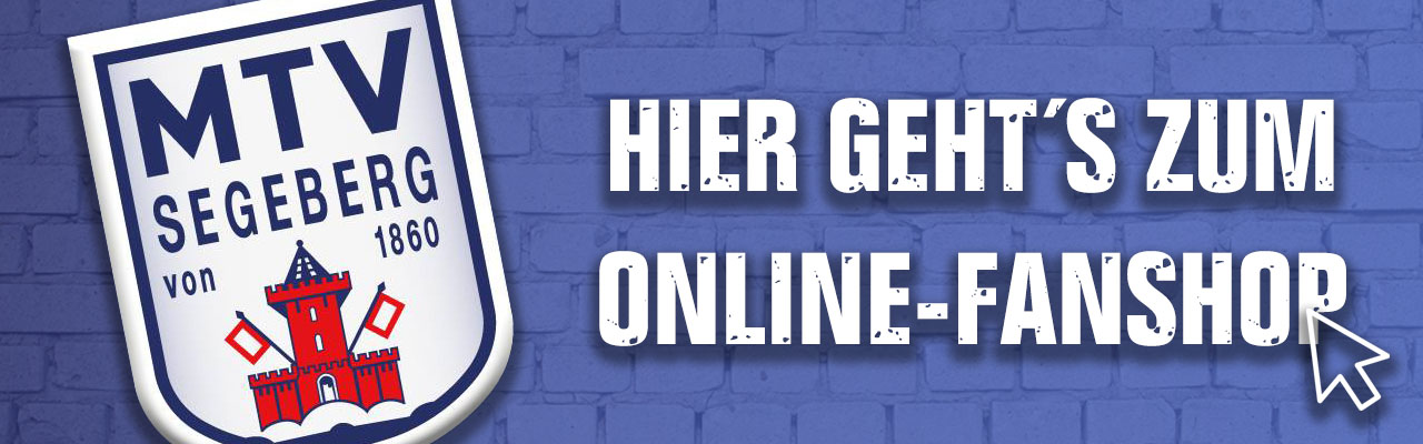 Hinweis auf den Online-Fanshop des MTV Segeberg