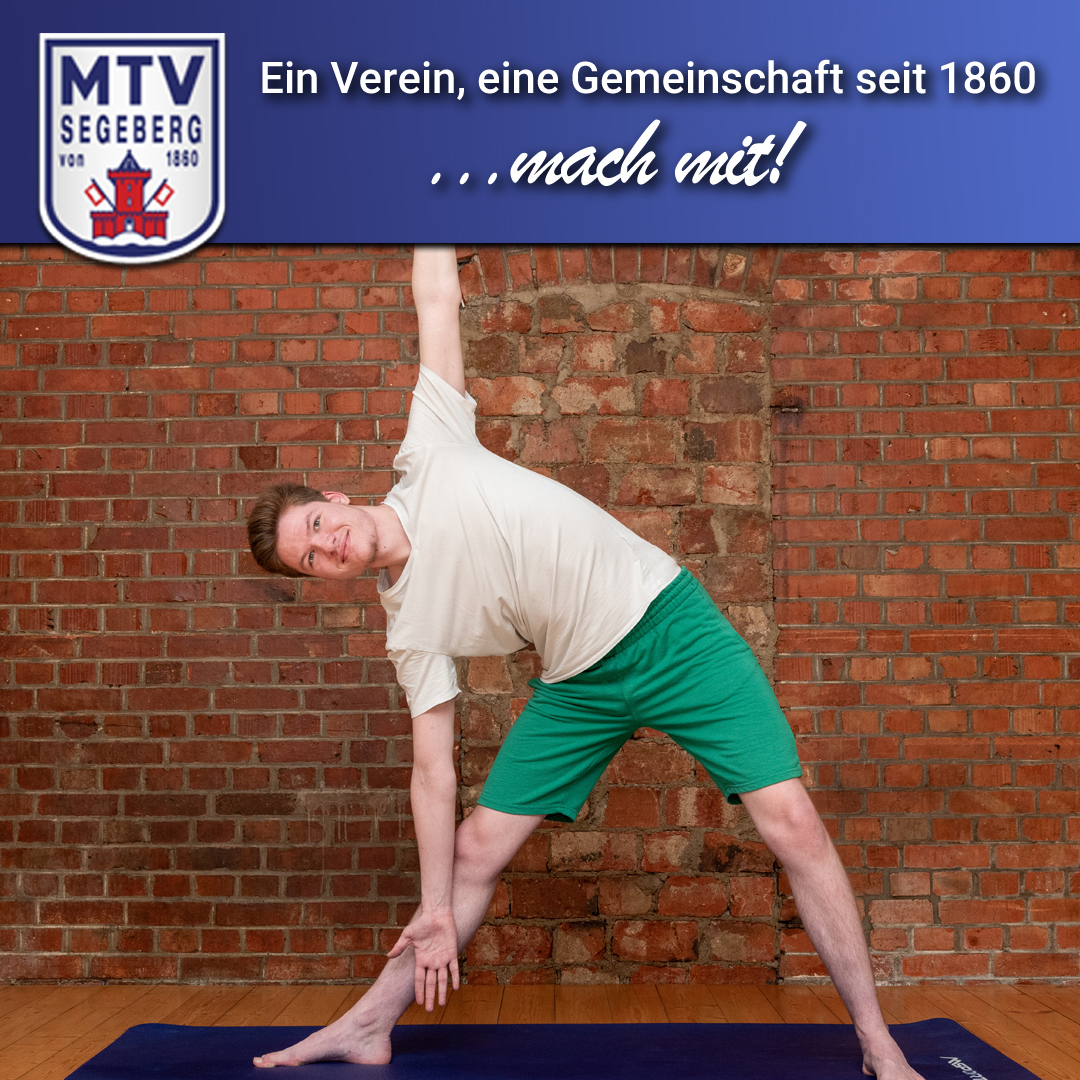 Hinweis auf den neuen Kurs Männer-Yoga beim MTV Segeberg
